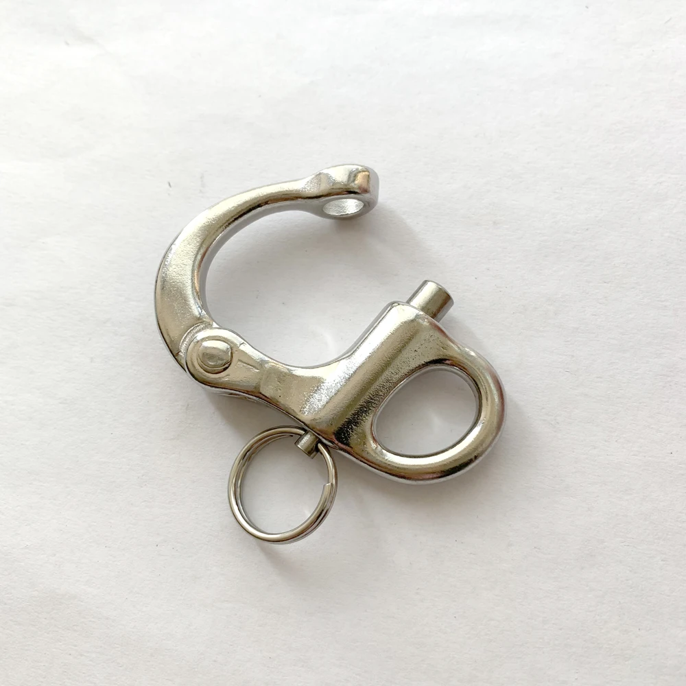 Stainless Steel Quick Release Fixed Bail Snap Shackle for Hardware Rigging Outdoors