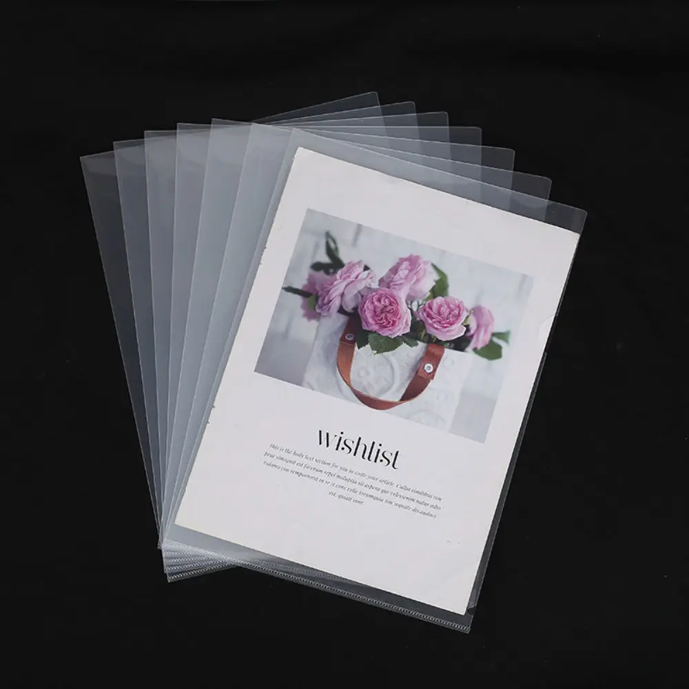 A4 Plastic File Folders Clear Project Pockets Documents Folders for Office School Fits