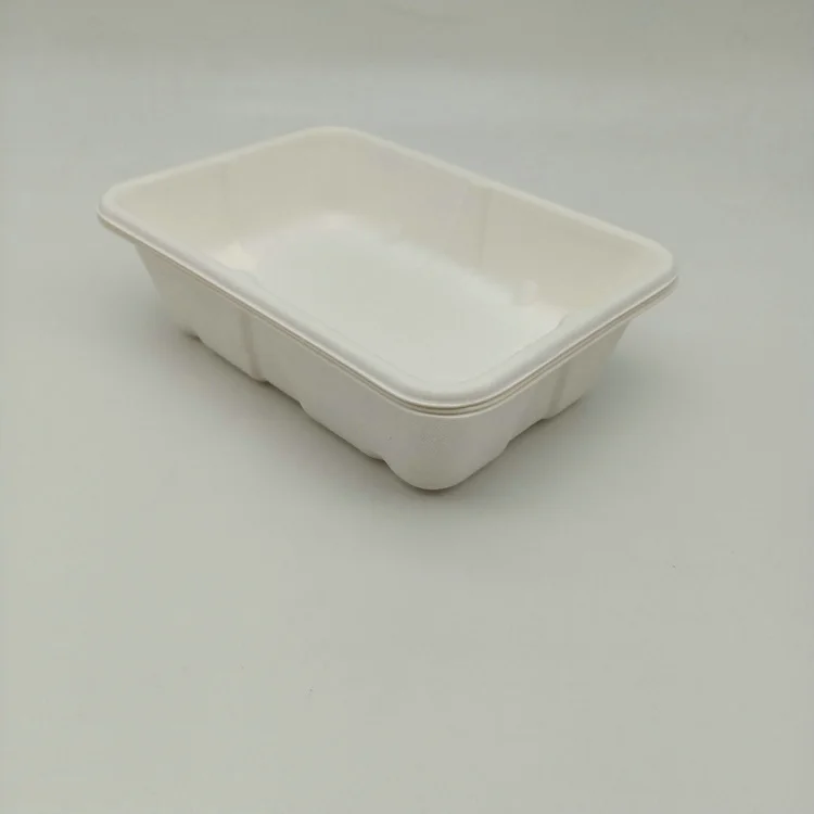 
1000ml Sugar Cane Biodegradable Sugarcane Bagasse Food Tray 