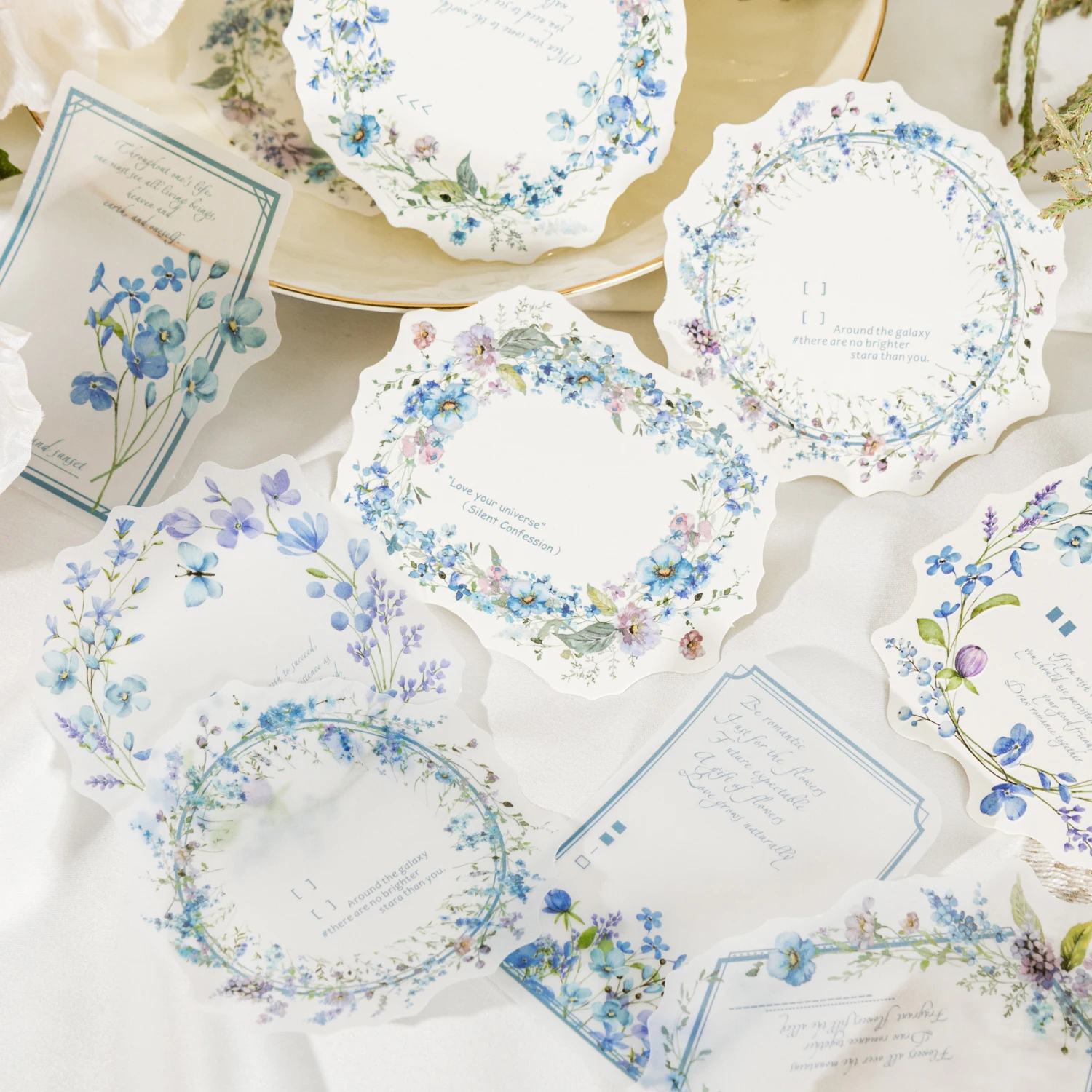 Relief Medieval Retro Flower Series Loose Leaf Memo Pads Versatile Paper Base Scrapbooking Stationery Material