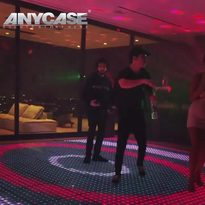 Wireless Install 144pixels Wedding and event RGBW Digital portable dance floor 64pixel digital led dance floor mat for weddings