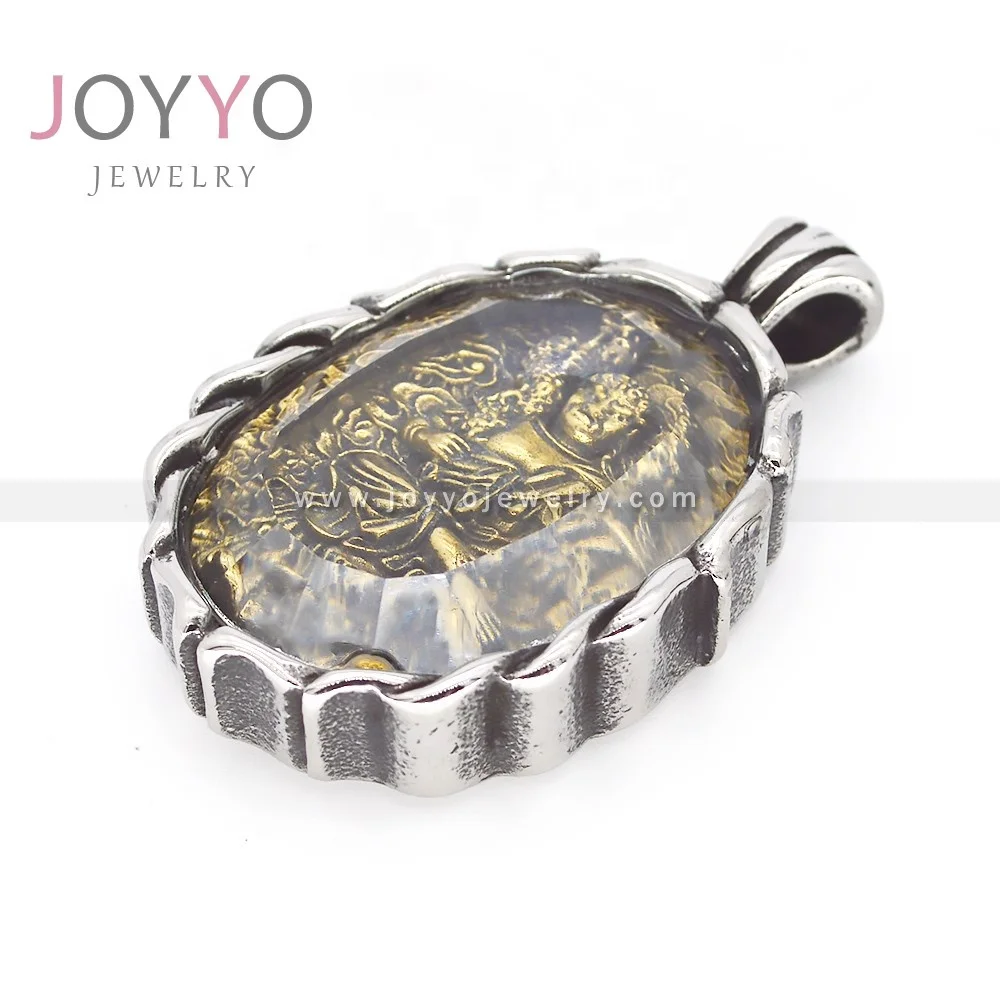 Gold Buddha Pendant Stainless Steel personalized gold  pendant hindu charms for diy jewelry making