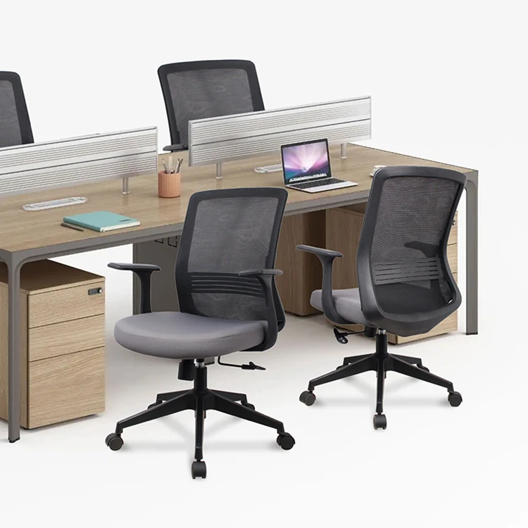 Wholesale black comfortable office chair fabric seat modern revolving guest manager mesh office chairs for visitors