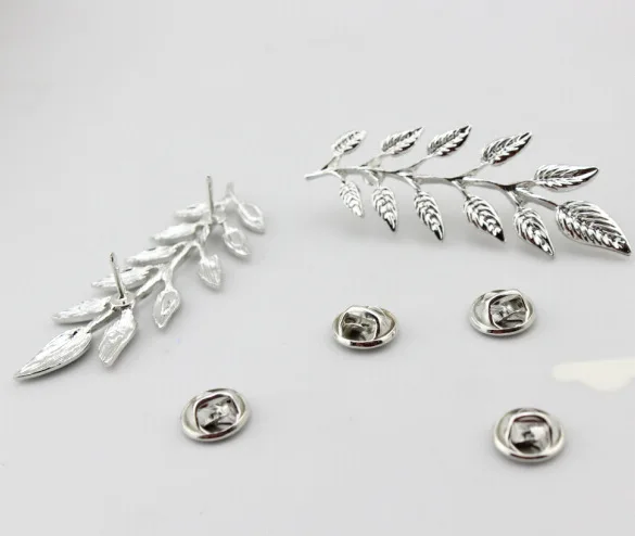 PUSHI vintage brooch collar clips golden leaves brooch alloy brooch for both men and women european style