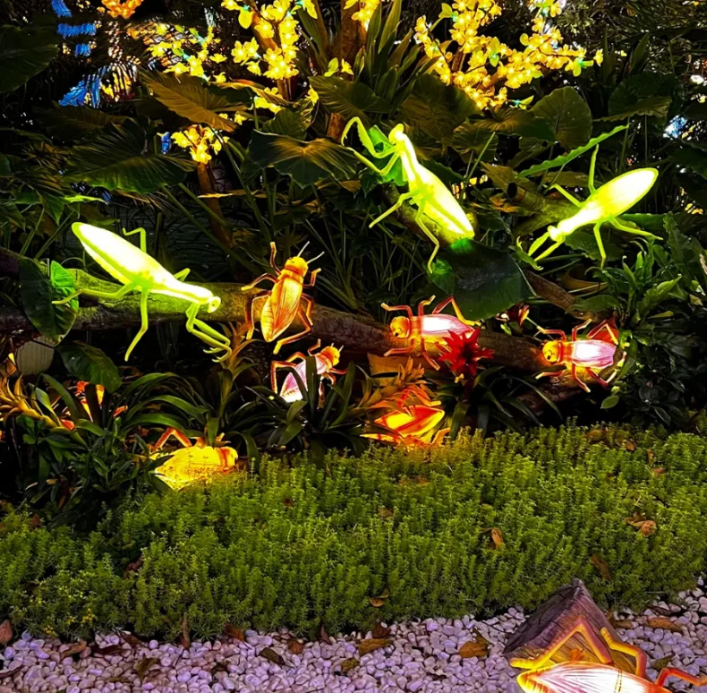 waterproof halloween christmas decoration 12v led giant mantis garden light home for midsummer
