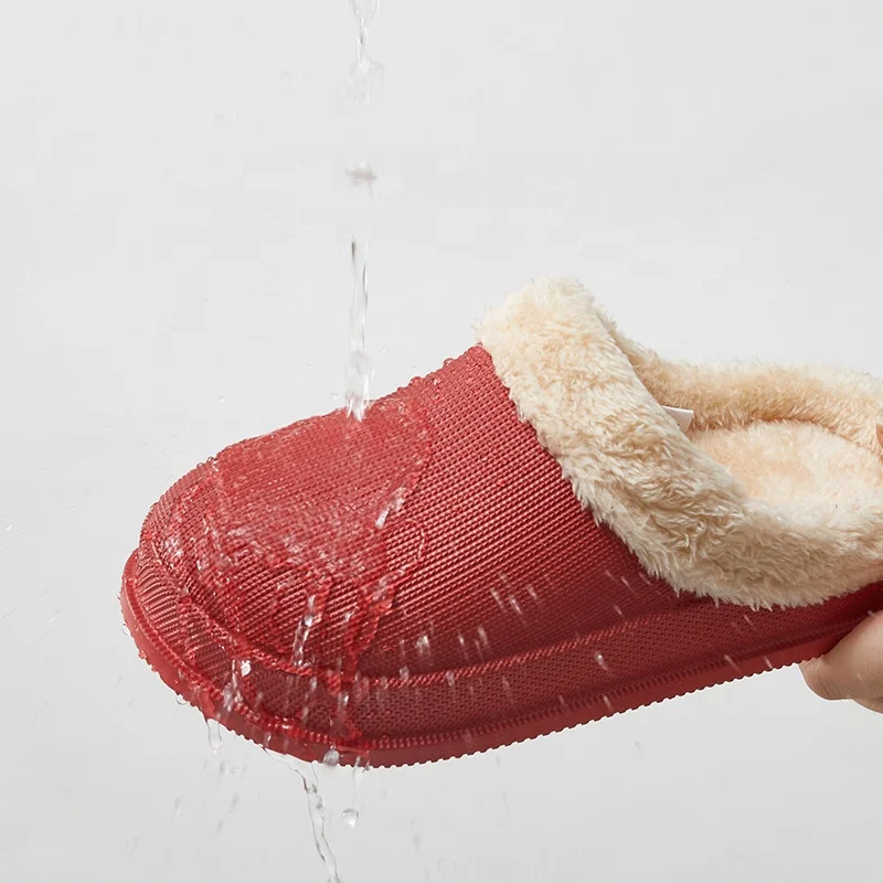 UTUNE Wholesale Winter Fur Fluffy Plush Slippers Home Indoor Warm Fashion Waterproof Slippers Ladies Men shoes