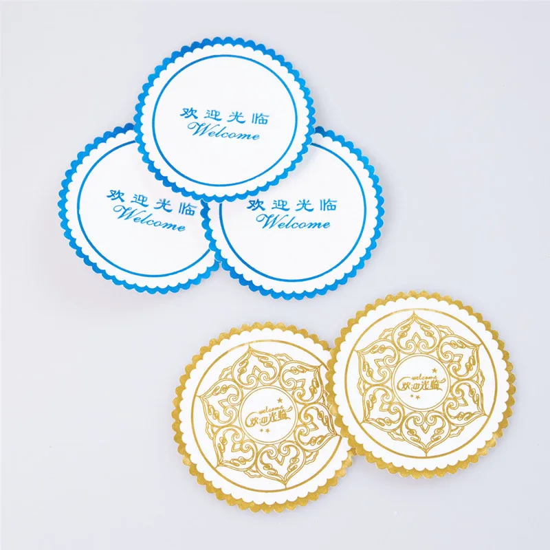 
Eco-Friendly Custom logo Advertising Table Use Blank Natural Water absorption Paper Coaster 