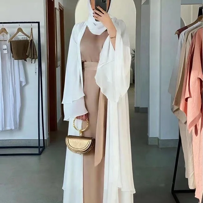 Hot Selling Loose Casual Style Islamic Muslim Women Abaya Dress hijab Set Clothing