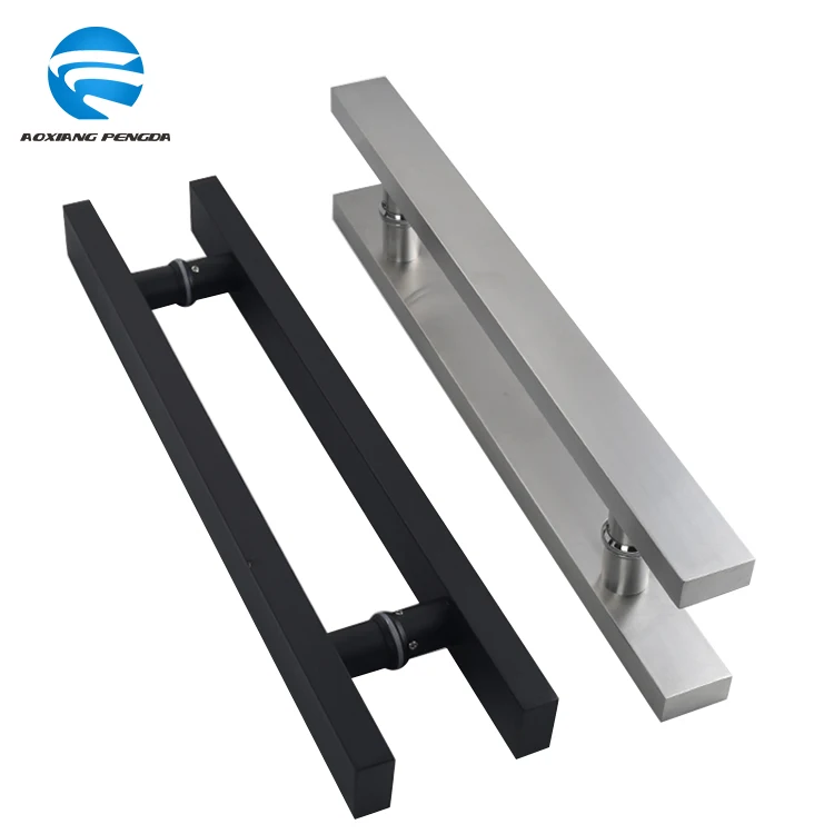 
Simple door handle stainless steel shopping mall office business sliding door handle frosted tempered glass door American handle 