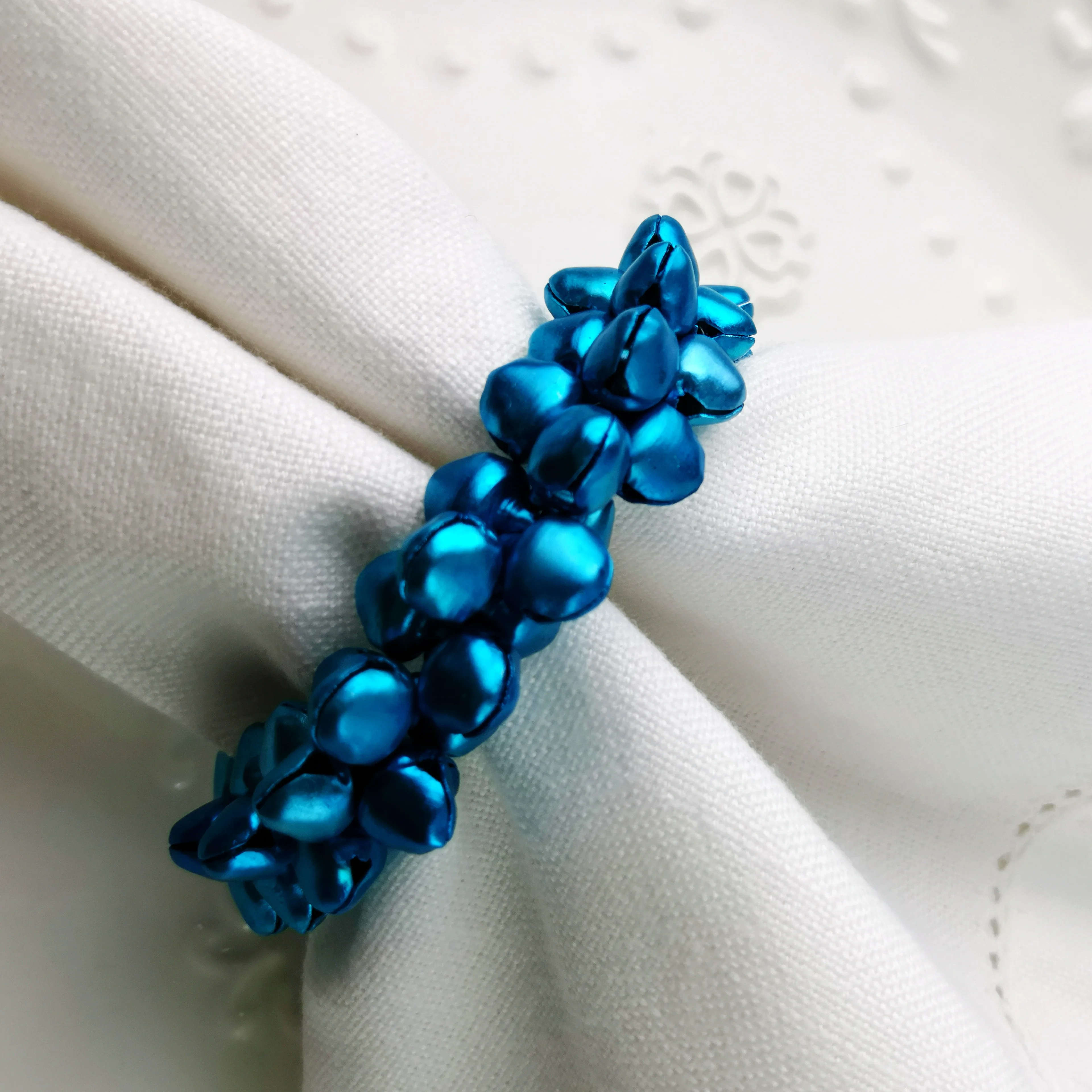 holidays and wedding jingle bell decoration colorful napkin ring