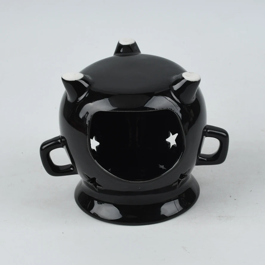 Wholesale customized witch brewing cauldron designed oil burner ceramic incense burner for home decor
