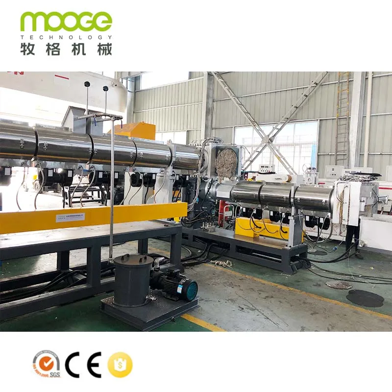 Energy Saving Electric Heating Plastic Granulator Making Machine With Water Cooling Tank