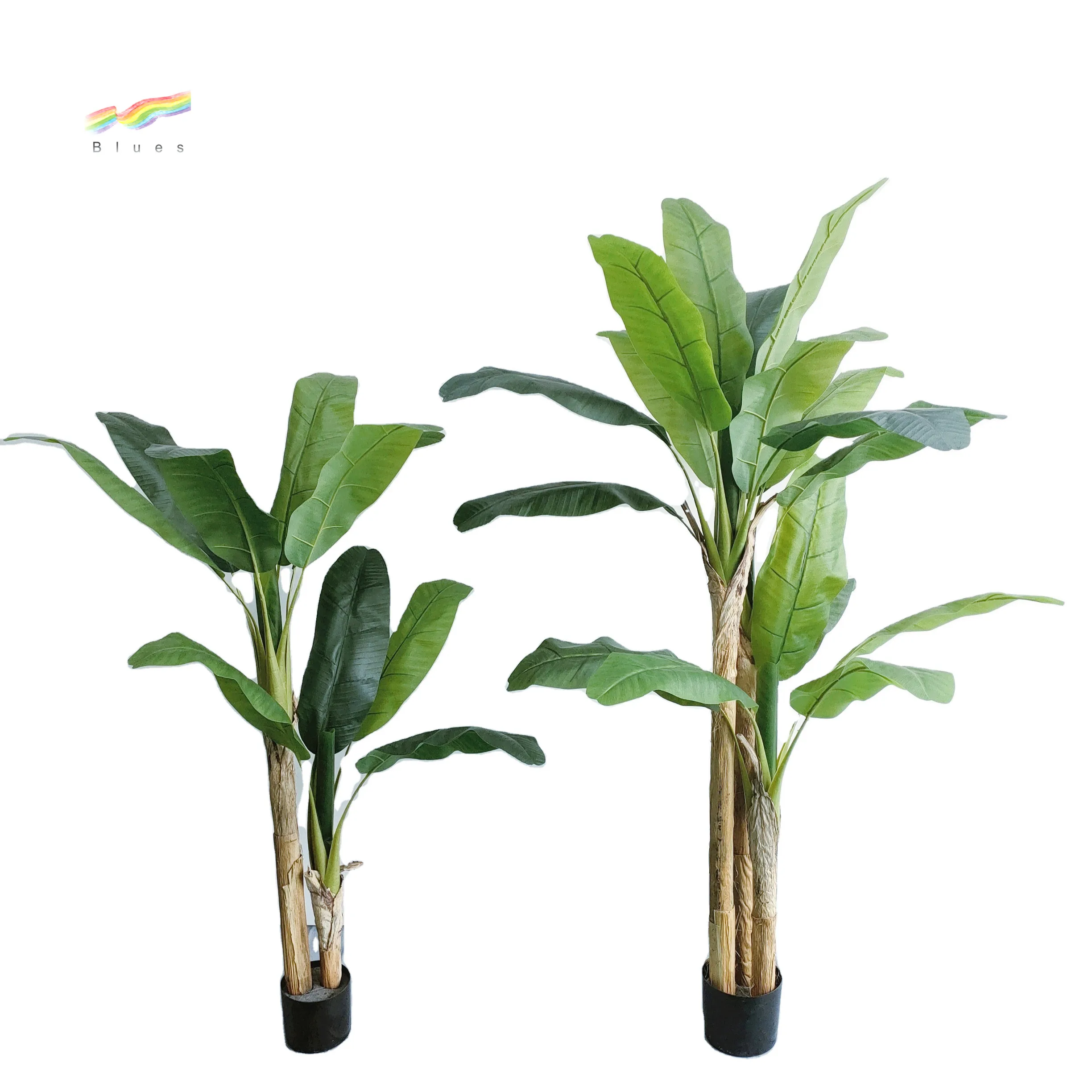NB BLUES wholesale high quality artificial banana leaf tree large indoor bonsai plant for home decoration