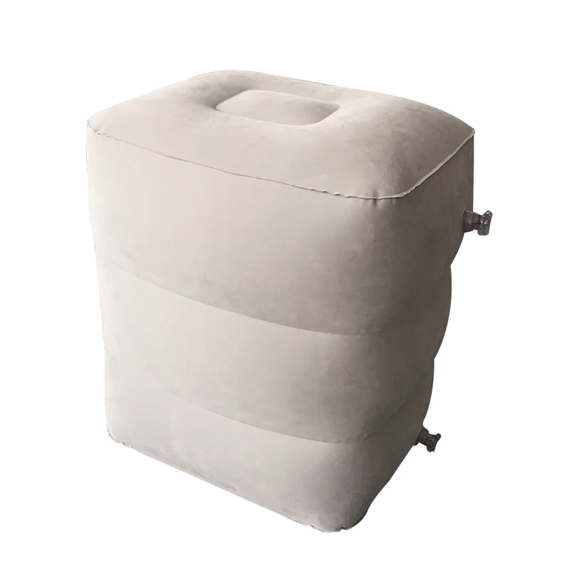 Inflatable Leg rest Car Pillow Footrest Pad Portable Train Travel Flights Soft Home Foot Rest Pillow