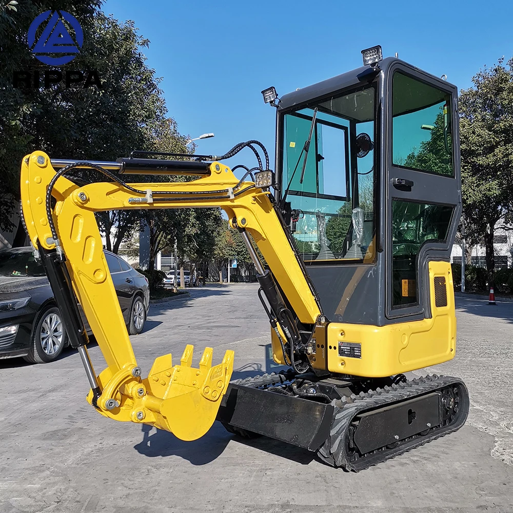 Rippa Earth-Moving Machinery Zero Tail Micro Digger 0.8 T 1 Ton Small Excavator Mini Bagger