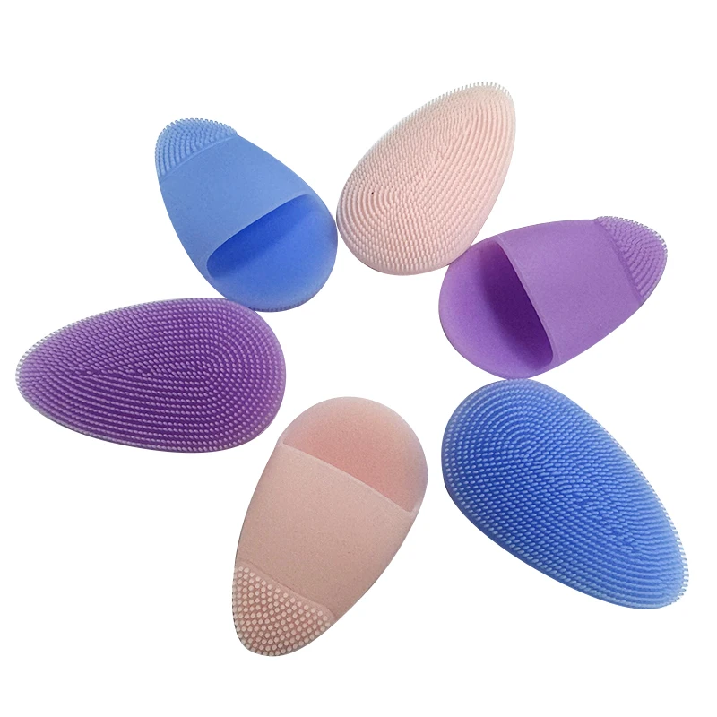 Silicone Face Exfoliating Brush face brush Handheld Facial Cleansing Scrubber Blackhead Remover  face scrubber