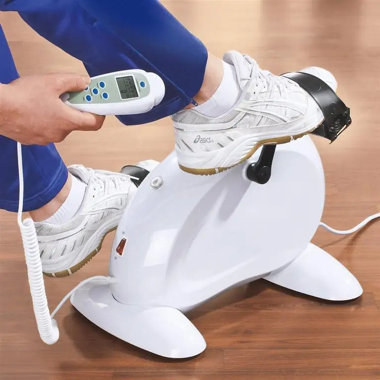 Mini Bike Under Desk Motorized Exercise Machine Electric Hand and Foot Pedal Exerciser for Disabled