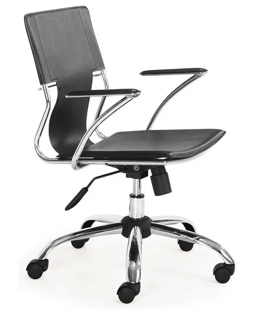 Low back metal swivel specific use office bank hall staff chair