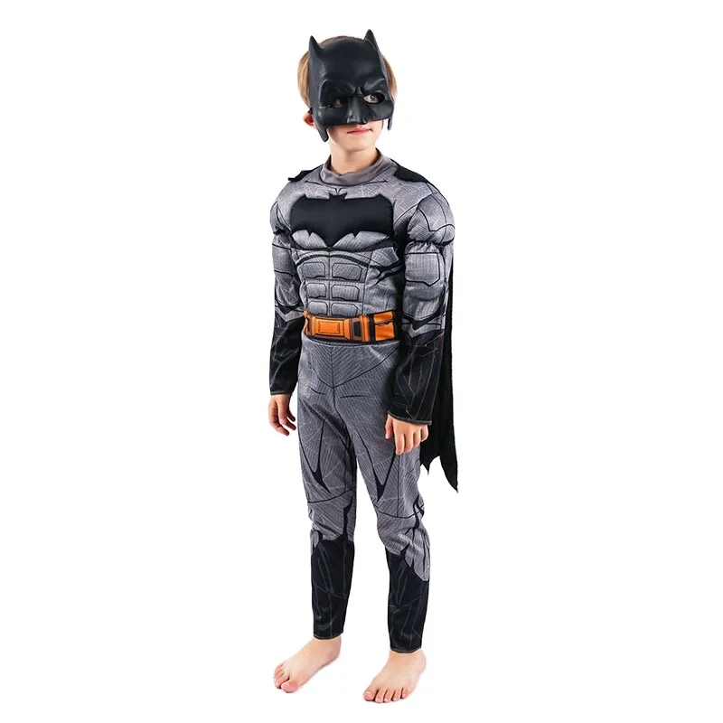 Классический костюм на Хэллоуин для ролевых игр в стиле ТВ и кино, Бэтмен, костюм Человека-паука, железный супергерой, черный костюм Бэтмена для детей
