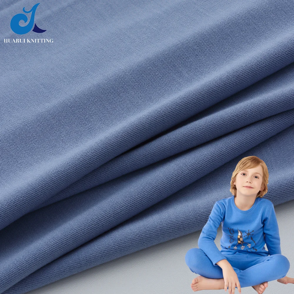 50S Two Side Color Winter Keep Warm regenerated cellulose acrylic child  fabrics for thermal underwear fabric