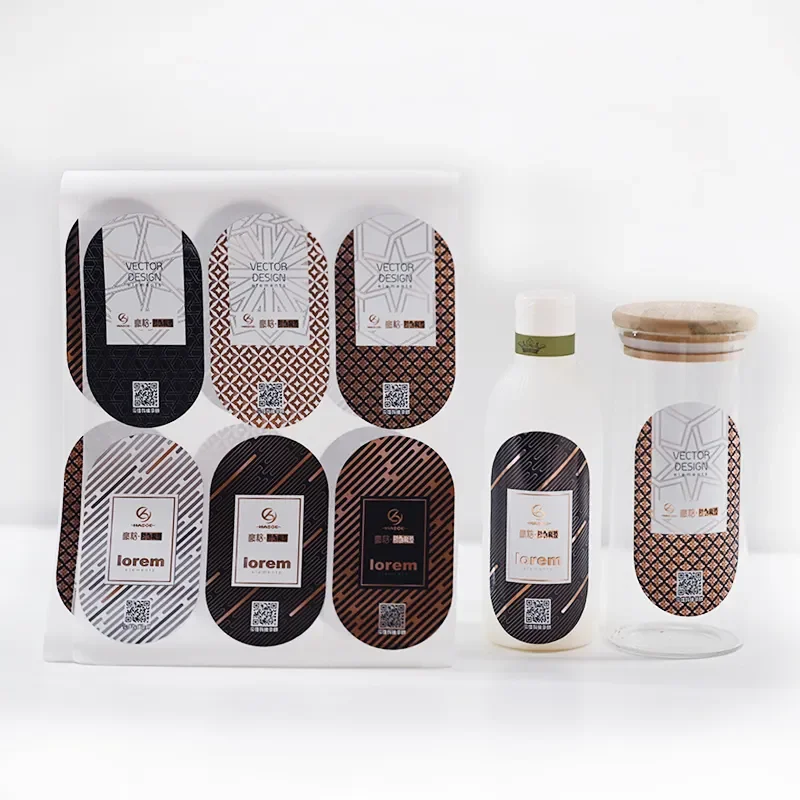 Custom Printing Waterproof Cosmetic Logo Sticker Vinyl Gold Foil Shampoo Stickers Roll Product Labels For Bottles