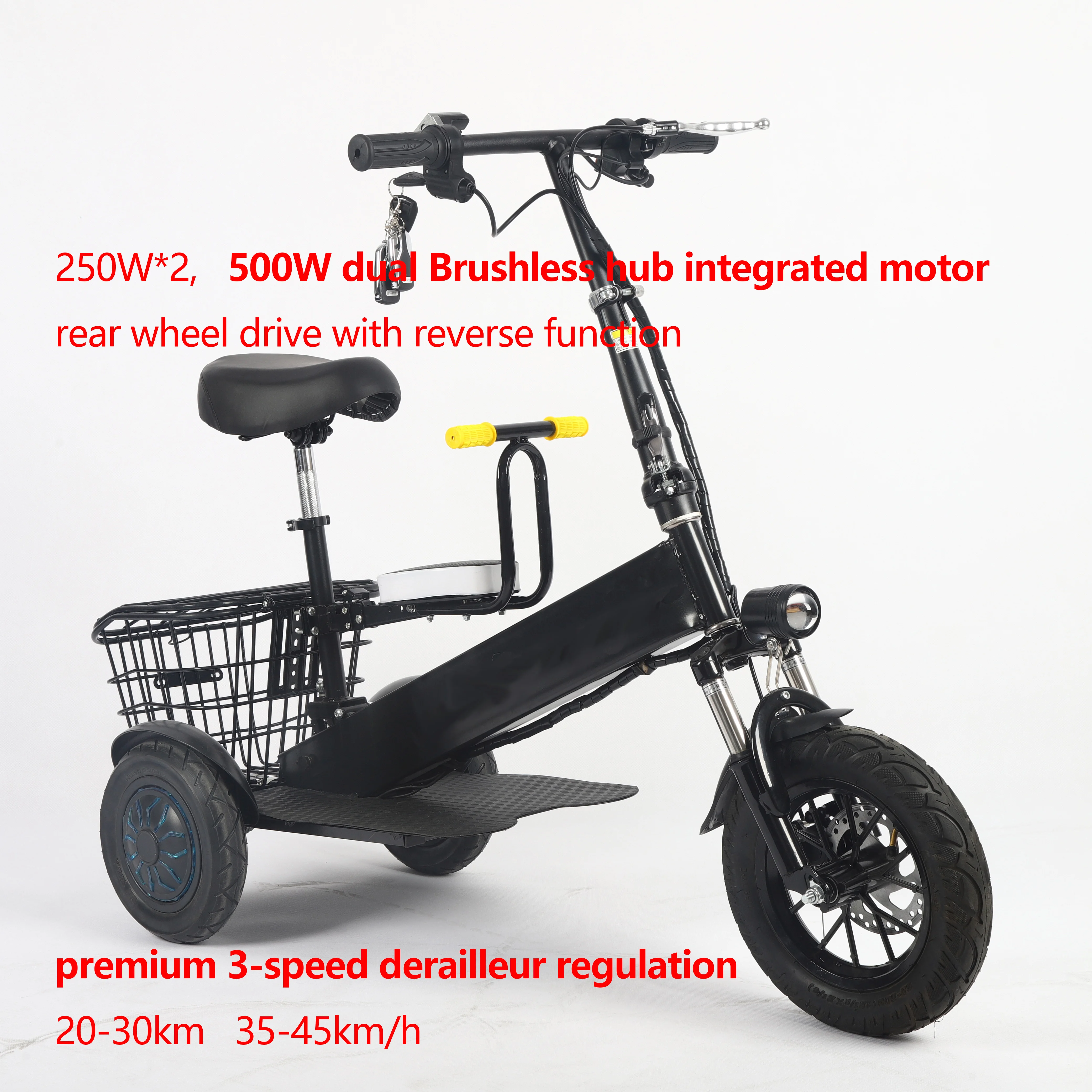 2023 adult tricycles 3 wheel electric mobility scooter electric bicycle tricycle Long battery life scooter tricycles
