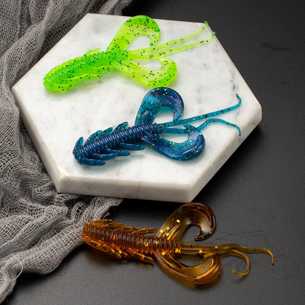 New Design 5cm/1.9g Shrimp Soft Bait Fishing Lure TPR Floating Salted Active Crayfish For Texas Rigs Jig Ned Split Drop Shot