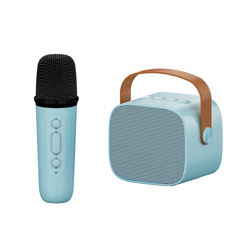 2024 Most Popular Mini Karaoke Machine for Kids And Adults Portable Bluetooth Speaker with 2 Wireless Microphones Musical Toys