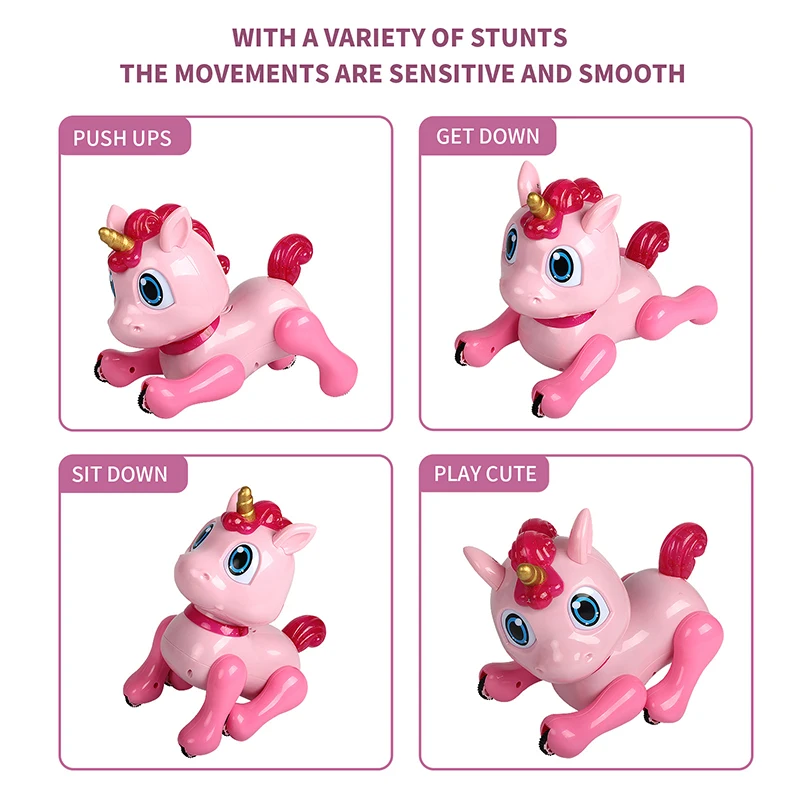 New Arrivals Pink Horse Smart RC Robot Toys Kids Interactive Intelligent Remote Control Animal Robot 2.4G Radio Control Toys