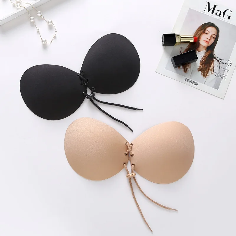 Women Invisible Bra Super Push Up Seamless Self-Adhesive Sticky Wedding Party Front Strapless A B C D Cup Fly Bra
