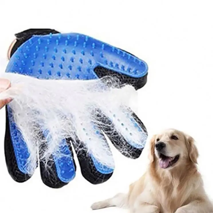 2 in 1  Five Fingers Hair Removal Silicone Pet Cat Cleaning  Hair Remover Grooming Deshedding And Bathing Brush Gloves