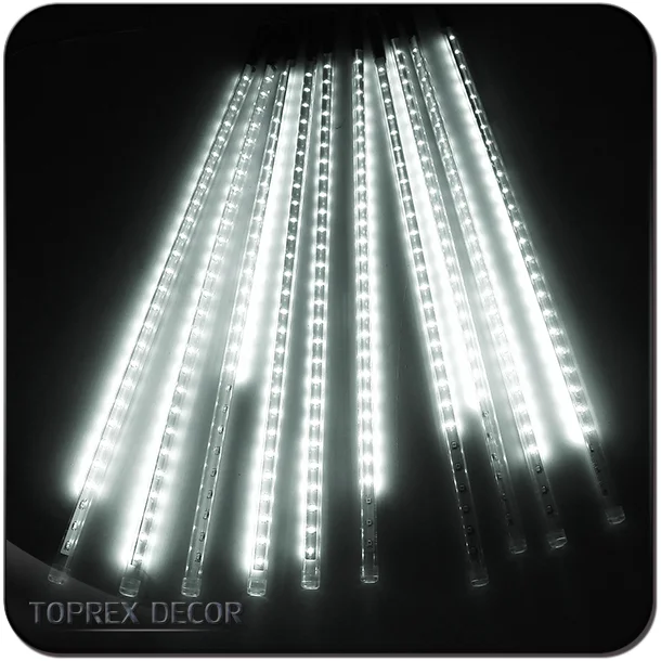 Outdoor christmas decorations led meteor shower rain drop tube lights