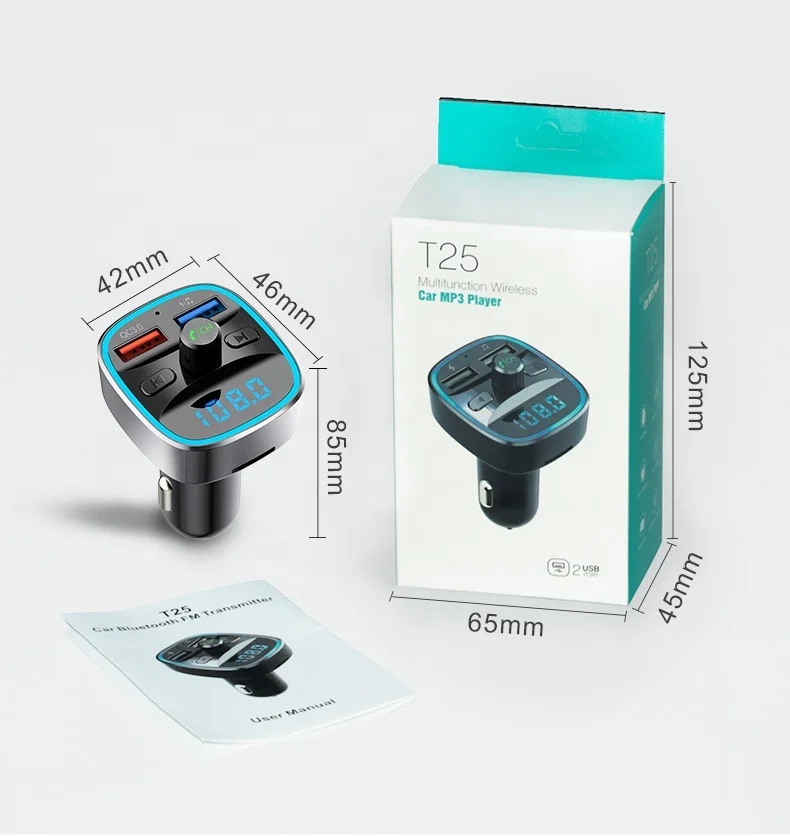 7 видов цветов свет QC3.0 Bluetooth FM передатчик для автомобильного Автомобильный креплением вспышки sрeedlite зарядки автомобильным зарядным устройством MP3 плеер громкой связи