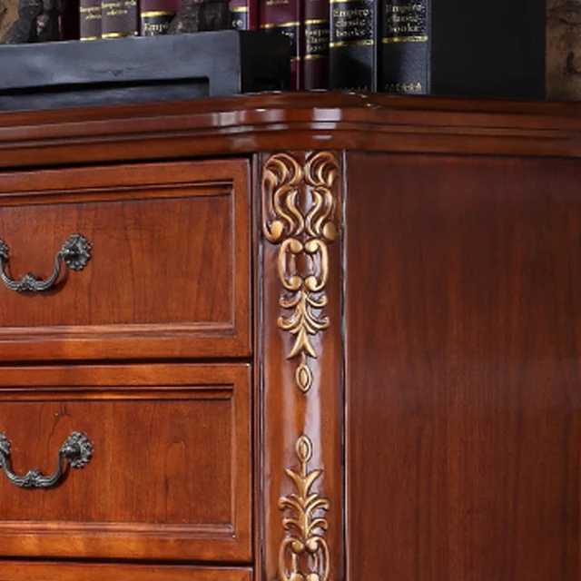 Американский роскошный шкаф для хранения из массива дерева, комод для спальни H428