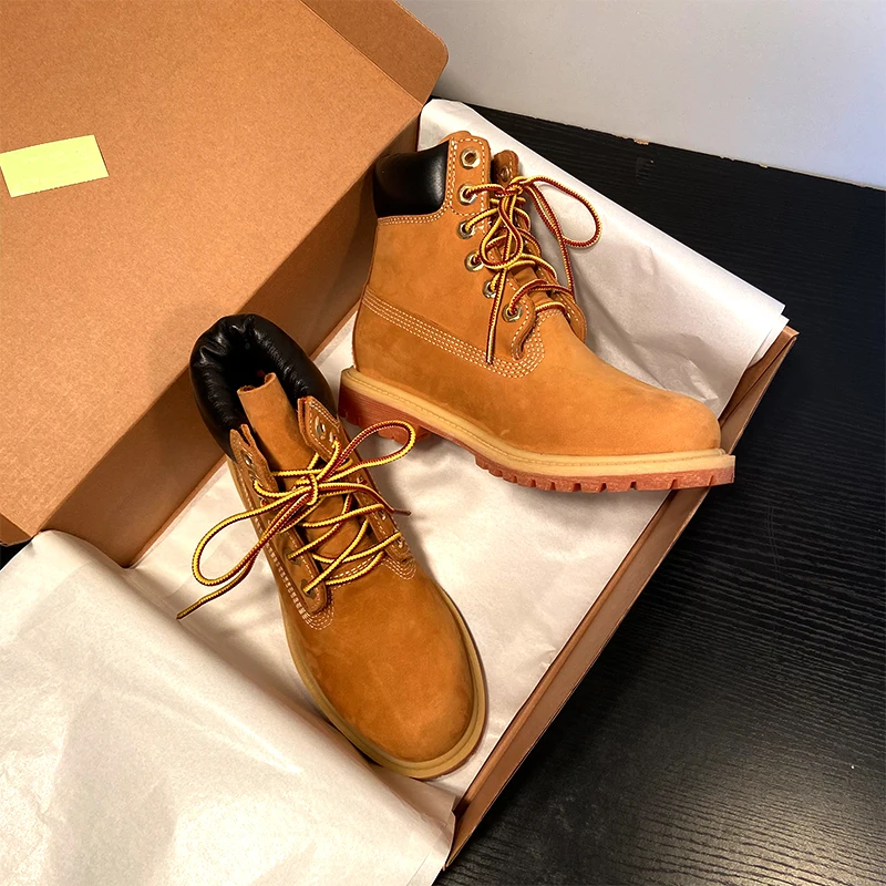 Custom waterproof men genuine leather women rubber outsole slip resistant work boots