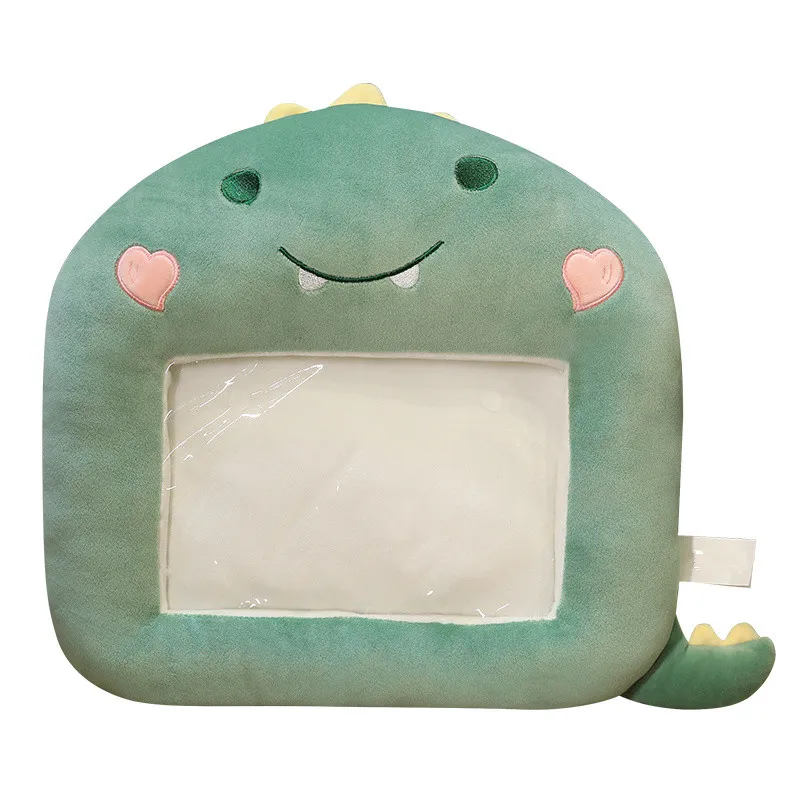 Winter hot sale cute animal hand warmer plush pillow with window iphone ipad covered warm animal stuffed throw pillow