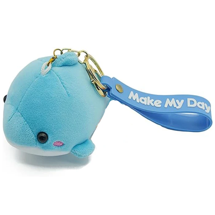 Y350 Cute Plush Keychain Cartoon Animal Toy Backpack Decoration Accessories Pendant for kids schoolbag Plush Dolphin Keychain