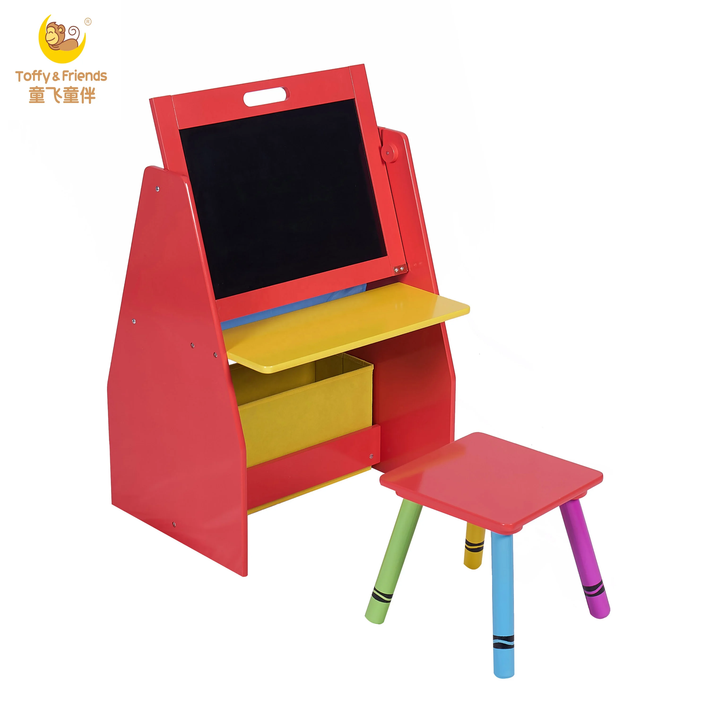 Toffy & Friends деревянный детский стол и табурет многофункциональный стол для хранения книжный столик и набор табуретов