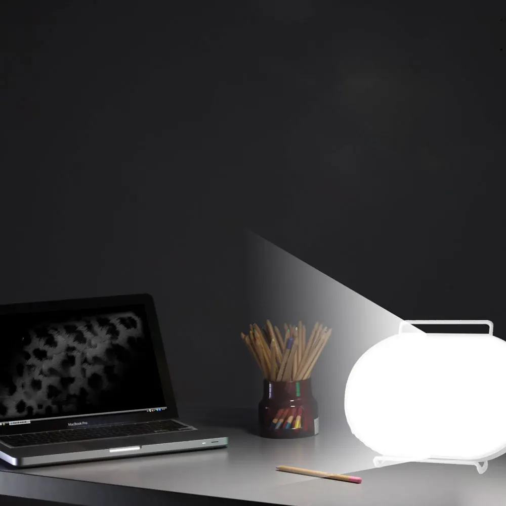 Fashion Design 10000 Lux LED Touch Control Daylight Lamp 4 Brightness Timing Function Light Therapy Table Lamp For Indoor