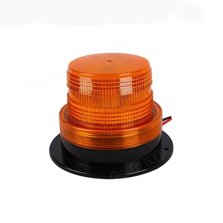 10-110V DC Forklift Warning Light 5W Amber Flashing Plastic LED Beacon Flasher Waterproof Rotating LED Beacon Light for Cars