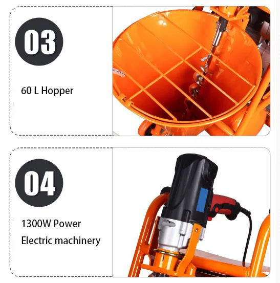 Cement Concrete Spraying Machines Polyurethane 2mm Plaster Spray Pump