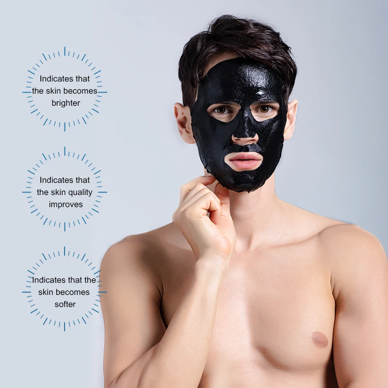 Beauty Private Label Activated Carbon Cleansingand Hydrying Oil Control Vitamin C Moisturizing Sheet Facial Mask For Men