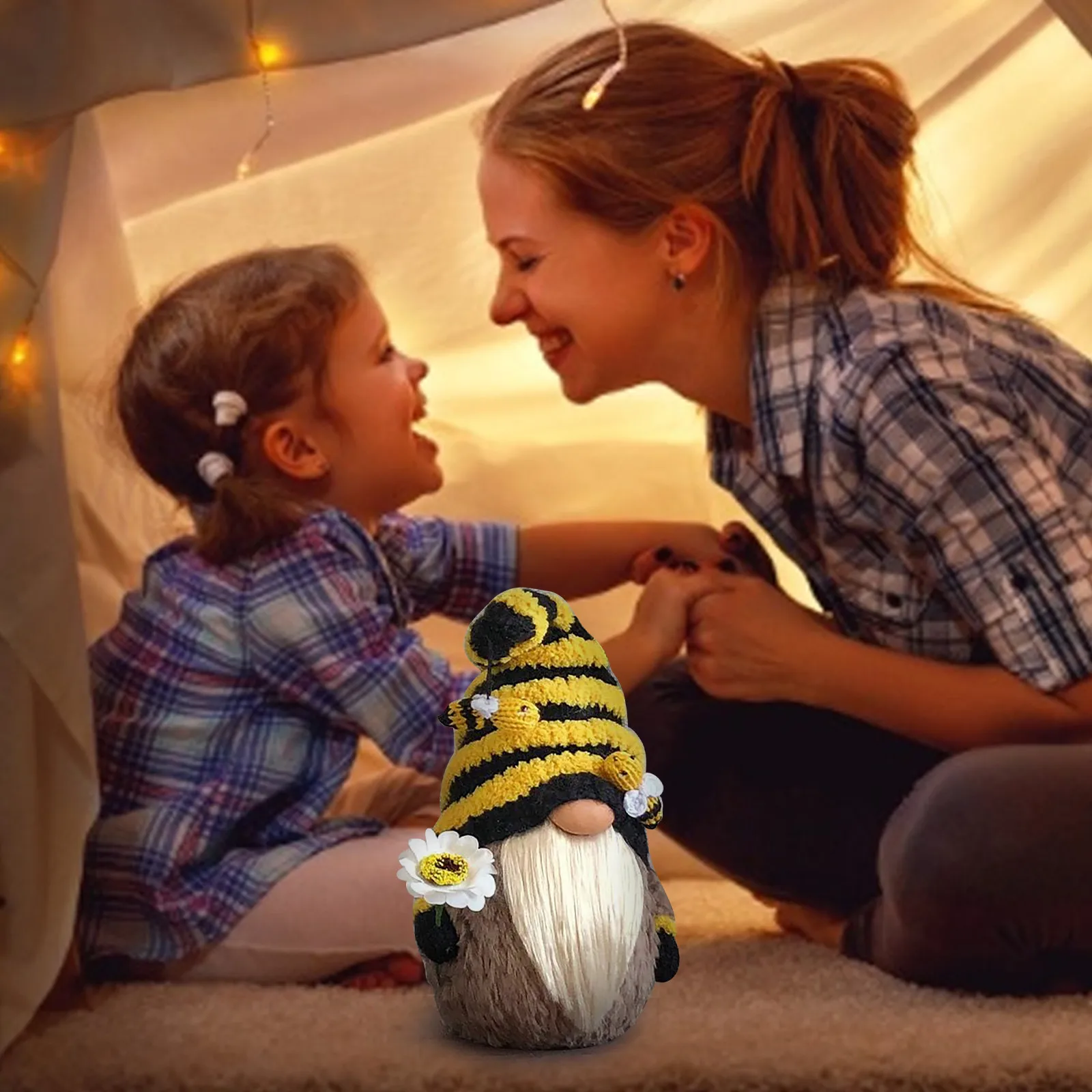 New World Bee Day Handmade Dwarf Faceless Plush Dolls Bumble Bee Elves doll Honey Bees plush doll ornaments home decoration
