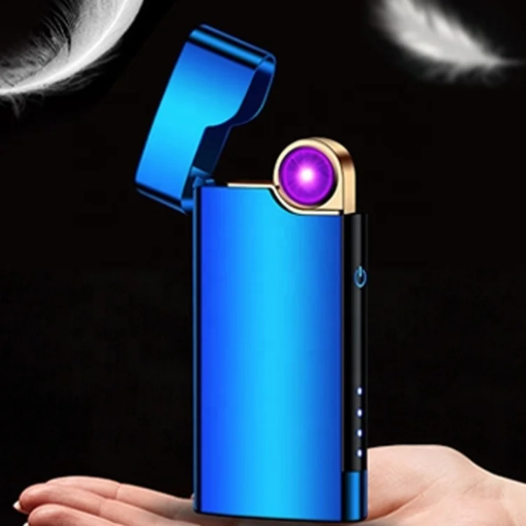 Windproof Personalised Usb Electronic Flameless Cigarette Lighter with Led Light