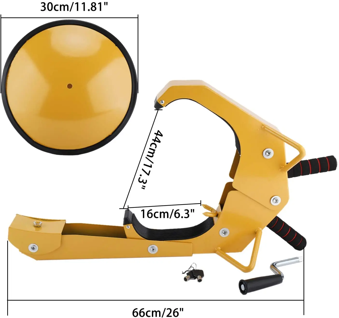 Heavy Duty Parking Car Tire Claw ATV RV Boot Wheel Clamp Boat Truck Caravan Trailer Lock