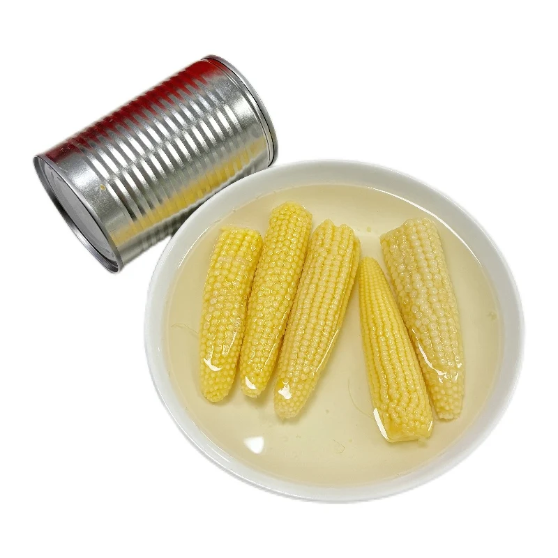 Young Corn Canned Factory Baby Corn Whole Cut Preserved in Salt Brine Instant Eat Vegetables Steamed Peeled Sweet Salty Flavors