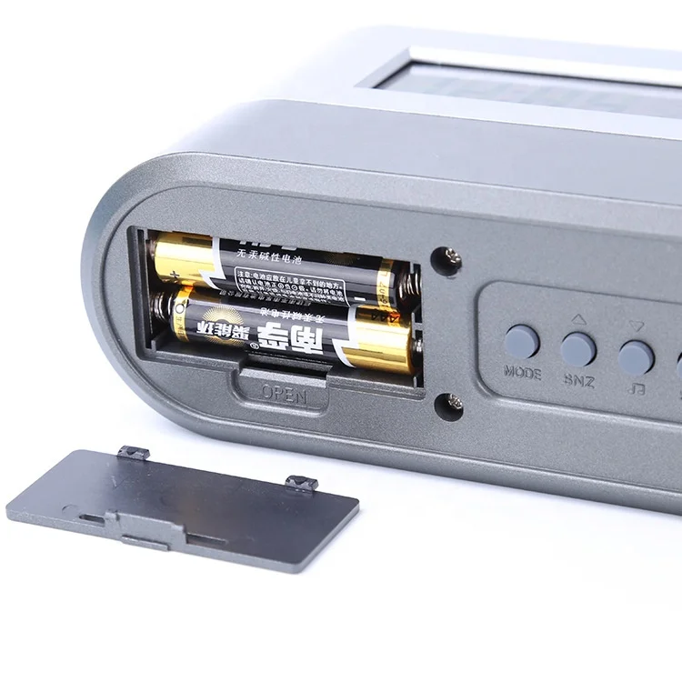 KH-CL057 Plastic Desktop Office Digital Alarm Table Clock and Pen Holder