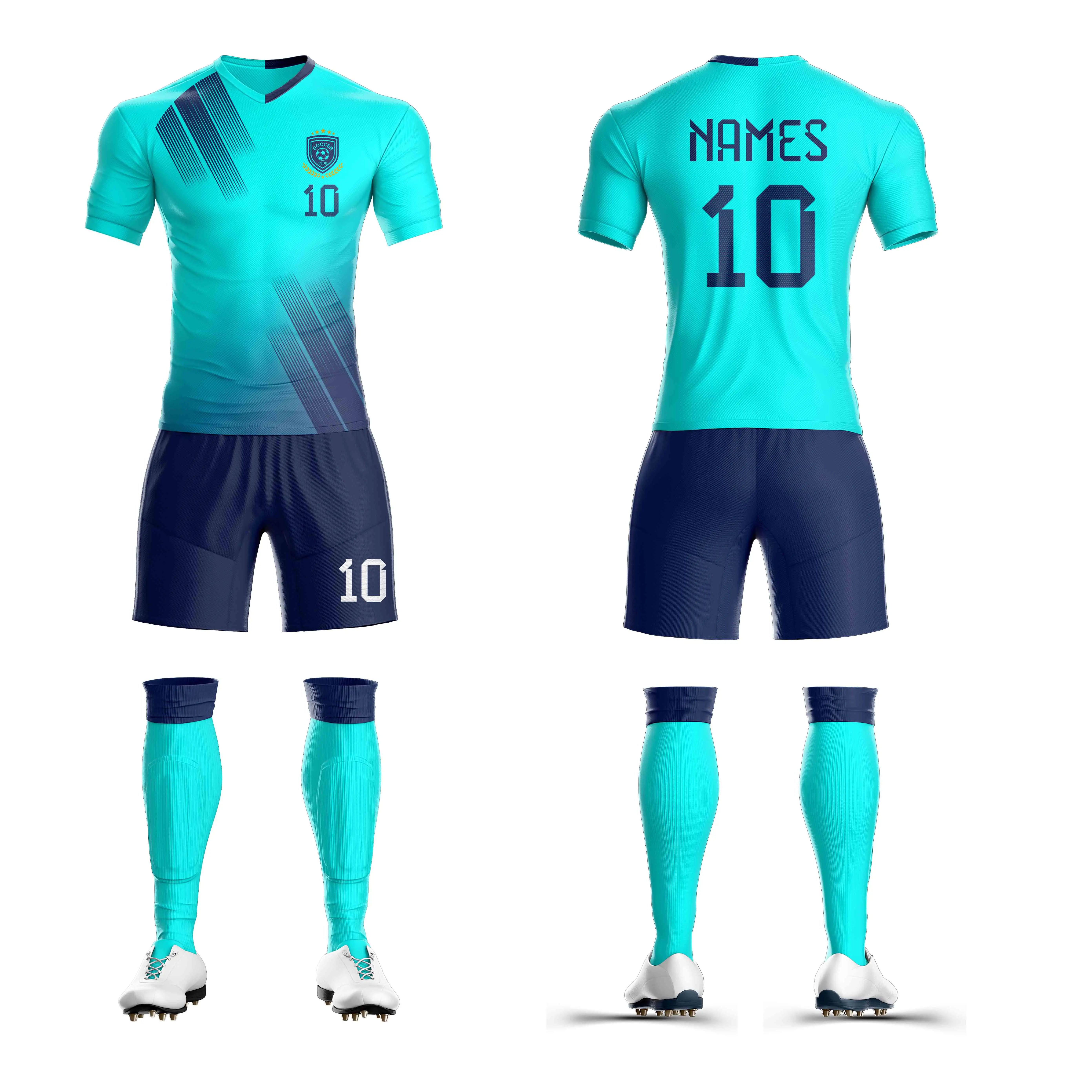 Sublimation Custom Men Club Soccer Uniform Soccer Wear Teams Adults Quick Dry Thai Quality Soccer Jersey