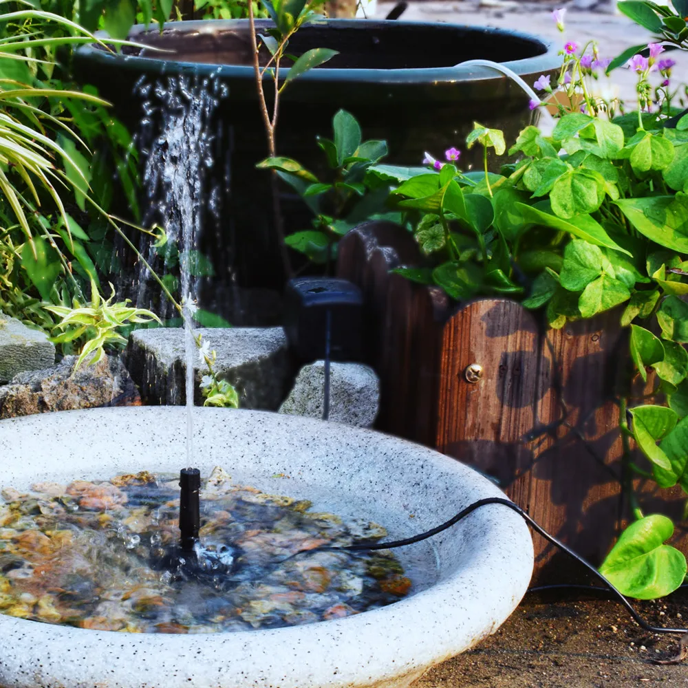 Outdoor Pool Rockery Fountain Waterscape Water Pumpsolar 5V 2.5W Ground Plug Solar Fountain Solar DC Water Pump
