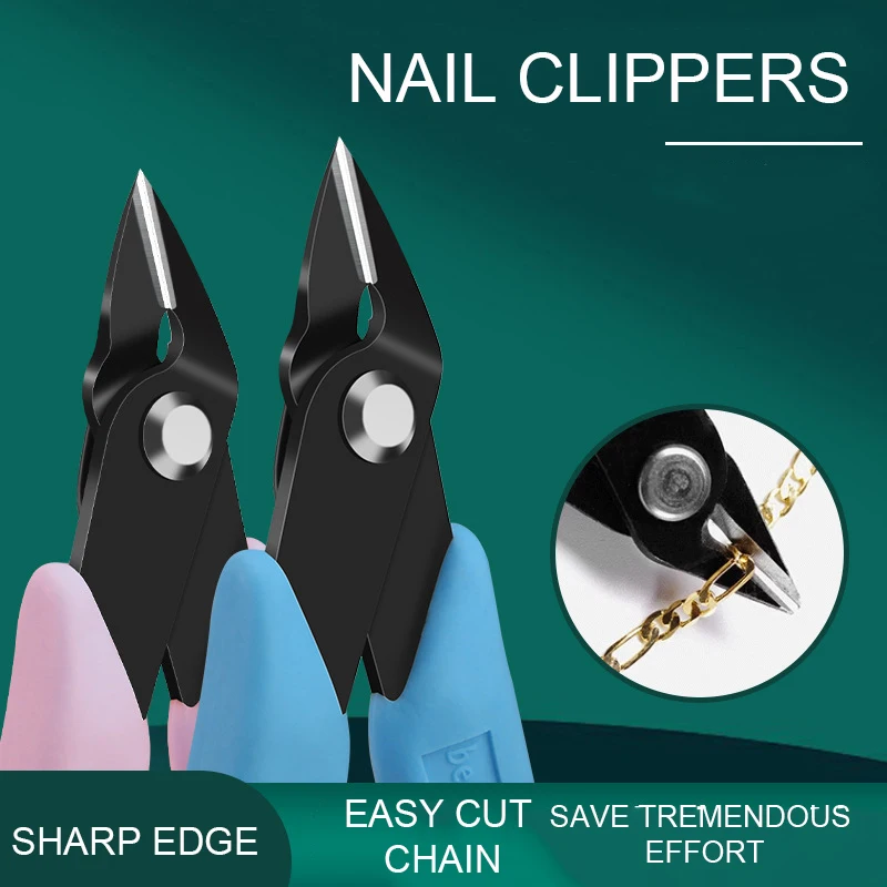 Large Sharp Professional Heavy-duty Cutter Unloading Manicure Kit Nipper Scissors Nail Clipper For Nail Rhinestones Removal